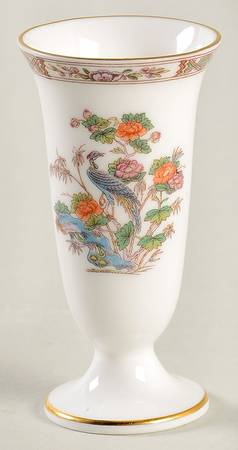 Kutani Crane Miniature Bud Vase