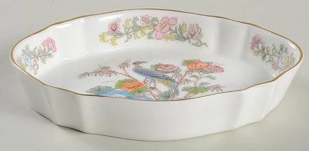 Kutani Crane 5" Oval Sweet Meat Dish