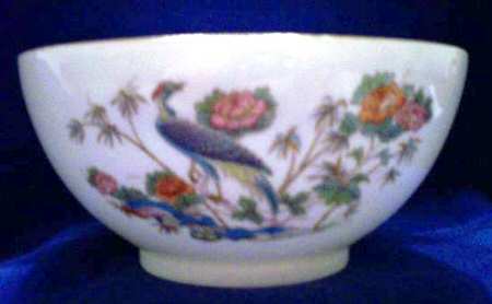 Kutani Crane Cranberry Bowl