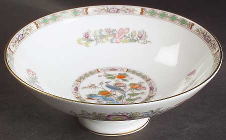 Kutani Crane Round Compote (Height X Width)