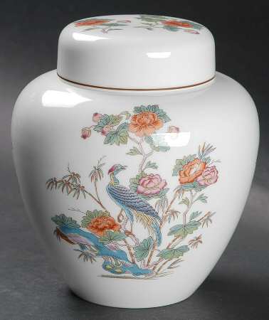 Kutani Crane Ginger Jar & Lid