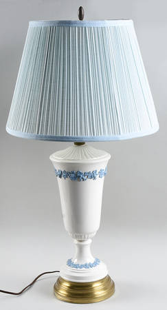Lavender on Cream Color (Plain) 27" Electric Lamp & Shade