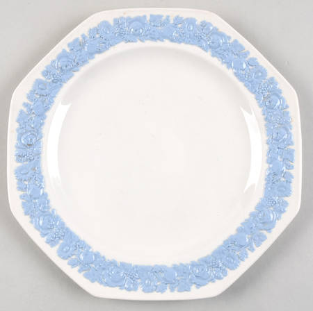Lavender on Cream Color (Plain) Octagonal Salad Plate