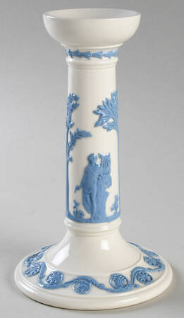 Lavender on Cream Color (Plain) 7" Candlestick