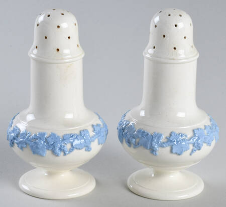 Lavender on Cream Color (Plain) Salt & Pepper Set