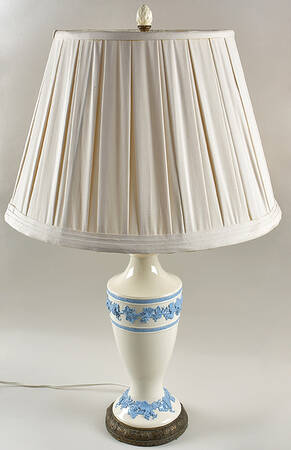 Lavender on Cream Color (Plain) 29" Electric Lamp & Shade