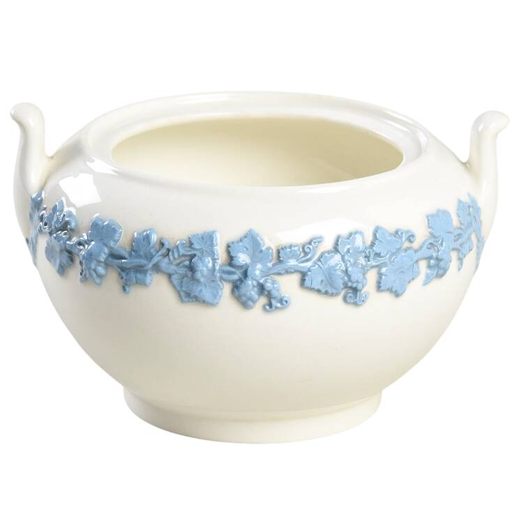 Lavender on Cream Color (Plain) 146 Shape Sugar Bowl No Lid