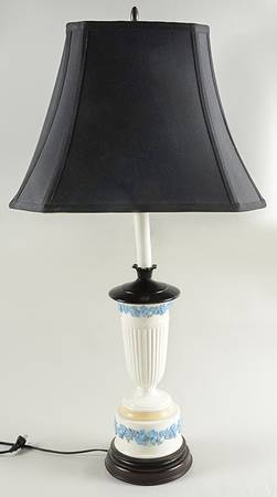 Lavender on Cream Color (Plain) 31" Electric Lamp & Shade