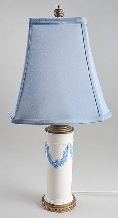 Lavender on Cream Color (Plain) 16" Lamp Electric & Shade