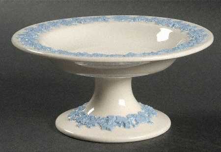 Lavender on Cream Color (Plain) Round Compote (Height X Width)