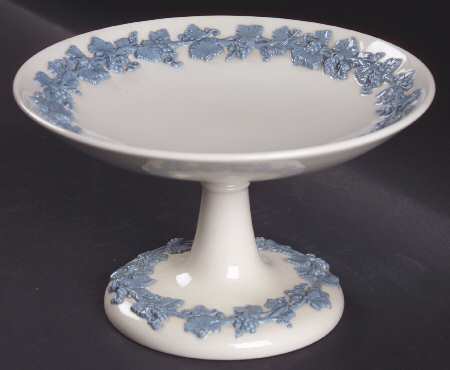 Lavender on Cream Color (Plain) Round Compote (Height X Width)