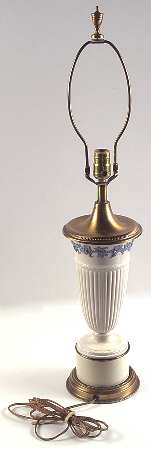 Lavender on Cream Color (Plain) 31" Electric Lamp No Shade