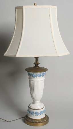 Lavender on Cream Color (Plain) 31" Electric Lamp & Shade