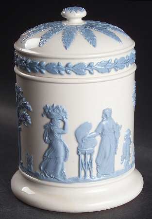 Lavender on Cream Color (Plain) Cigarette Jar & Lid