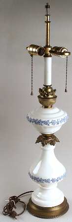 Lavender on Cream Color (Plain) 29" Electric Lamp No Shade