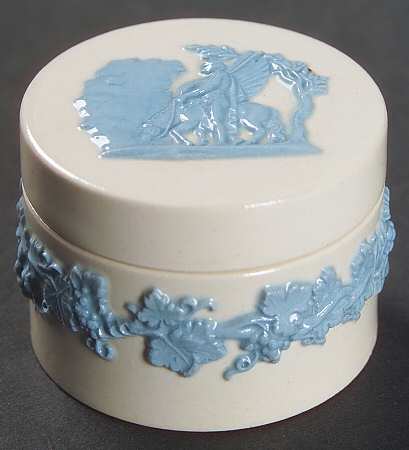 Lavender on Cream Color (Plain) Miniature Round Box