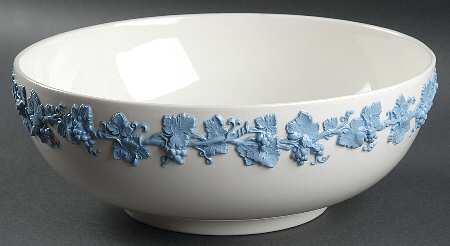 Lavender on Cream Color (Plain) 10" Large Salad Serving Bowl