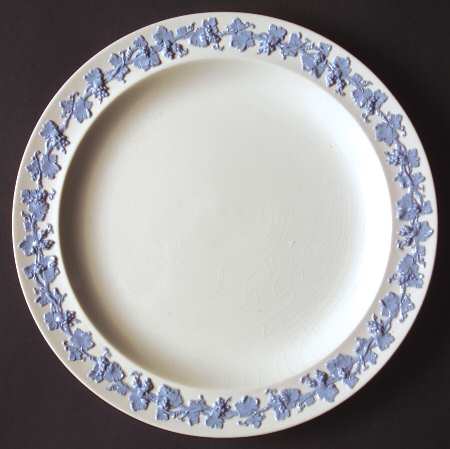 Lavender on Cream Color (Plain) Luncheon Plate