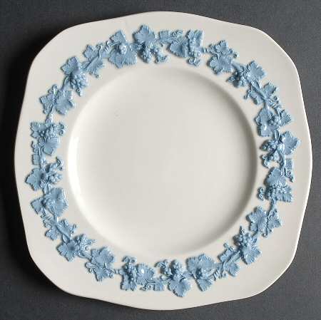 Lavender on Cream Color (Plain) Square Luncheon Plate