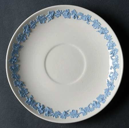 Lavender on Cream Color (Plain) Saucer for Flat Cream Soup Bowl