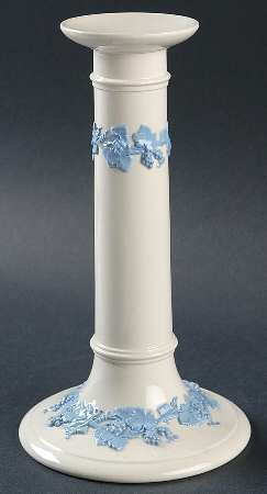 Lavender on Cream Color (Plain) 8" Tall Candlestick