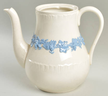 Lavender on Cream Color (Shell Edge) Coffee Pot No Lid