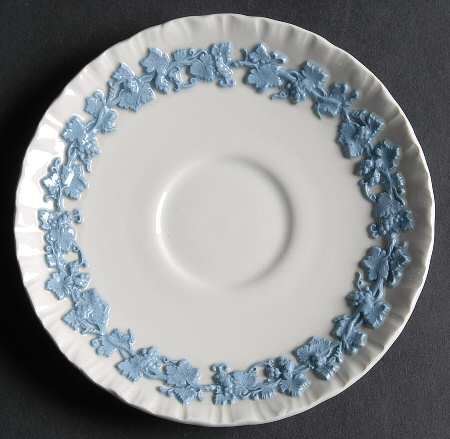 Lavender on Cream Color (Shell Edge) Saucer for Demitasse Cup by Wedgwood