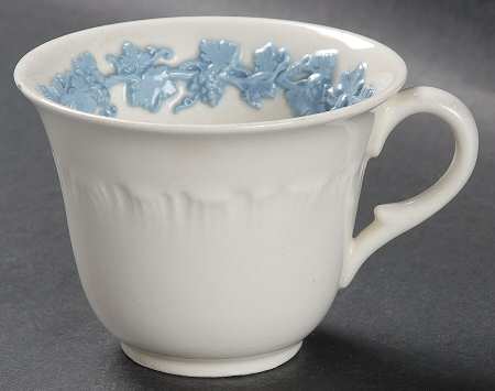 Lavender on Cream Color (Shell Edge) Flat Demitasse Cup