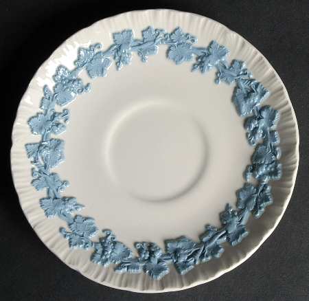 Lavender on Cream Color (Shell Edge) Saucer for Footed Cup by Wedgwood