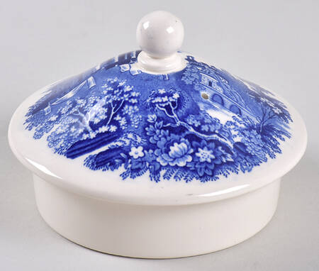 Landscape Dark Blue (No Trim) Lid for Teapot