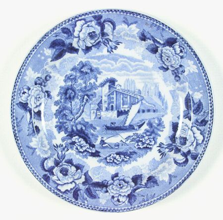 Landscape Dark Blue (No Trim) Luncheon Plate