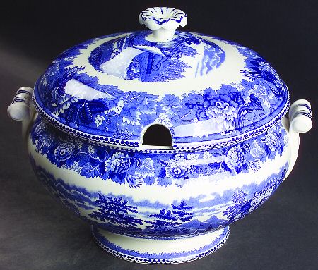 Landscape Dark Blue (No Trim) Tureen &  Lid