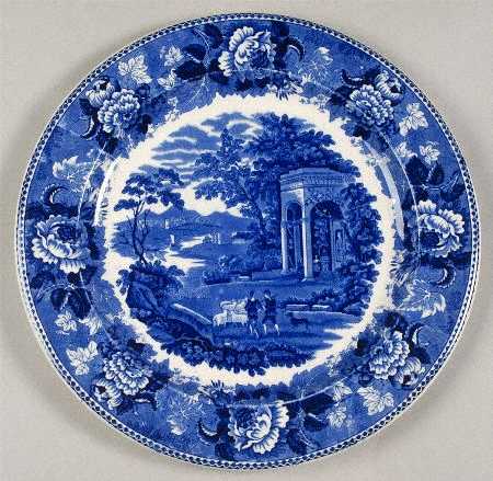 Landscape Dark Blue (No Trim) 12" Chop Plate (Round Platter)