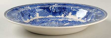 Landscape Dark Blue (No Trim) Rim Soup Bowl