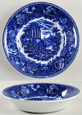 Landscape Dark Blue (No Trim) Soup/Cereal Bowl