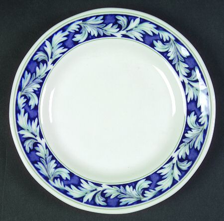 Laurel (White Leaves on Blue Band) Bread & Butter Plate