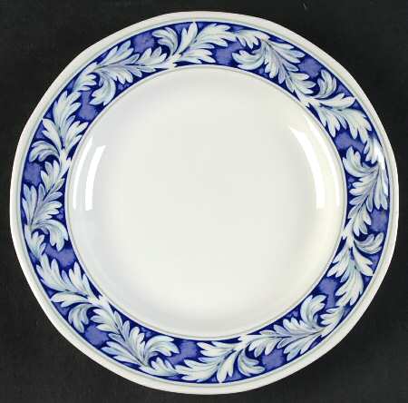 Laurel (White Leaves on Blue Band) Salad Plate