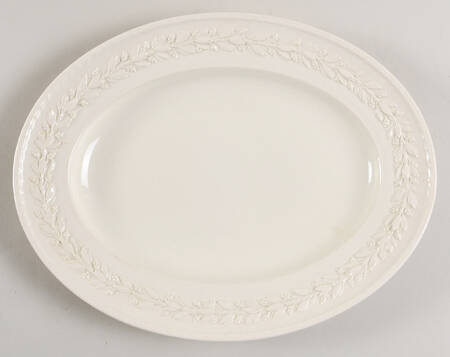 Laurel (Cream Color on Cream Color) 11" Oval Serving Platter