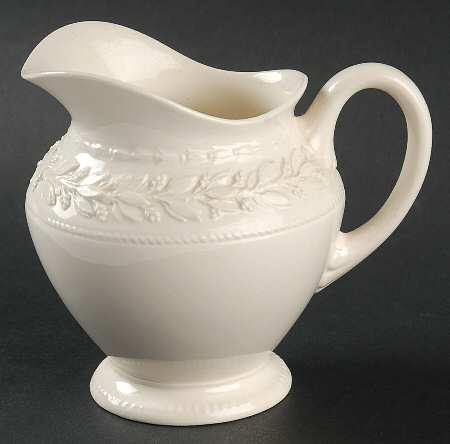 Laurel (Cream Color on Cream Color) Creamer