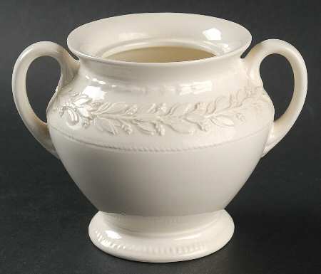 Laurel (Cream Color on Cream Color) Sugar Bowl No Lid
