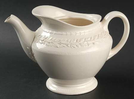 Laurel (Cream Color on Cream Color) Teapot No Lid