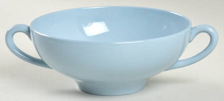 Lavender Footed Cream Soup Bowl
