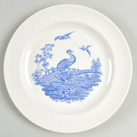 Liverpool Birds Blue Salad Plate