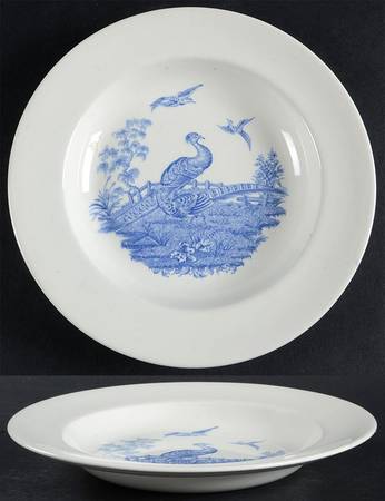 Liverpool Birds Blue Rim Soup Bowl