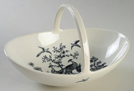 Liverpool Birds Black (No Trim) Large Basket