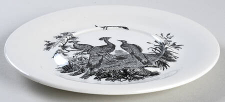 Liverpool Birds Black (No Trim) Underplate for Sauce Boat