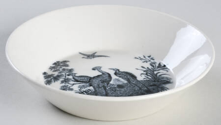 Liverpool Birds Black (No Trim) Fruit/Dessert (Sauce) Bowl