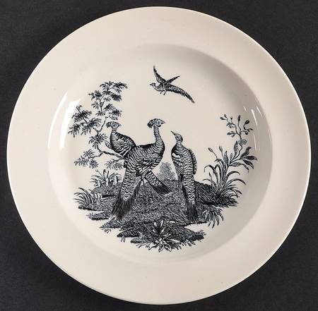 Liverpool Birds Black (No Trim) Dessert/Pie Plate
