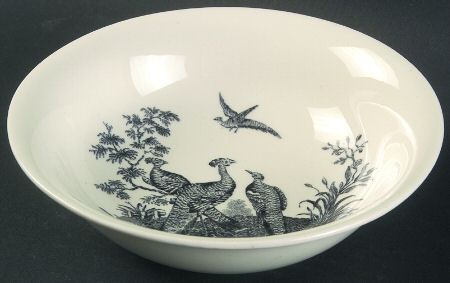 Liverpool Birds Black (No Trim) Coupe Cereal Bowl