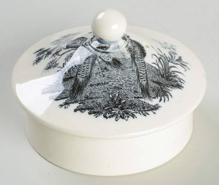 Liverpool Birds Black (No Trim) Lid for Teapot
